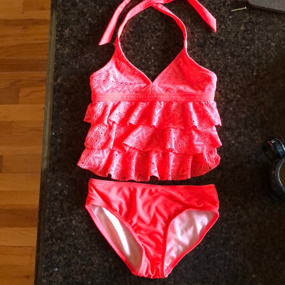 Pink swimsuit girls 7/8